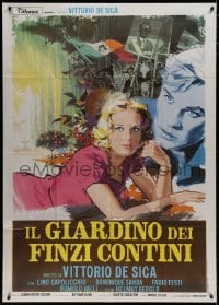 8b219 GARDEN OF THE FINZI-CONTINIS Italian 1p 1970 Vittorio De Sica, rare alternate style!