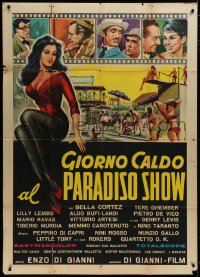 8b220 GIORNO CALDO AL PARADISO SHOW Italian 1p 1962 great art of sexy girls by Deamicis!