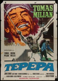 8b250 LONG LIVE THE REVOLUTION Italian 1p 1969 artwork of Tomas Milian + guy being tortured!