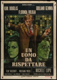 8b260 MAN TO RESPECT Italian 1p 1971 different Iaia art of Kirk Douglas, Florinda Bolkan & Gemma!