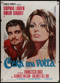 8b268 MORE THAN A MIRACLE Italian 1p R1972 Piovano art of sexy Sophia Loren & Omar Sharif!