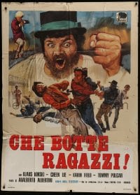8b281 RETURN OF SHANGHAI JOE Italian 1p 1974 Klaus Kinski, Cheen Lie, wacky spaghetti western art!