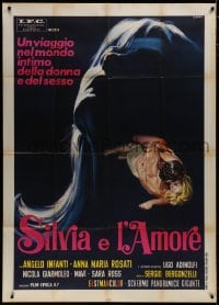 8b295 SILVIA E L'AMORE Italian 1p 1968 Casaro art of Anna Maria Rosati & her lover, rare!