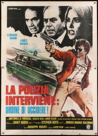 8b123 LEFT HAND OF THE LAW Italian 2p 1975 La Polizia interviene: ordine di uccidere, James Mason!