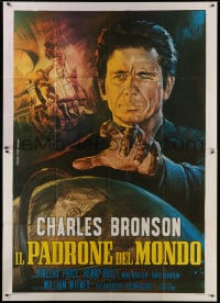 8b135 MASTER OF THE WORLD Italian 2p R1971 Jules Verne, different Piovano art of Charles Bronson!