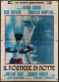 8b137 NIGHT PORTER Italian 2p 1974 Il Portiere di notte, Dirk Bogarde, topless Charlotte Rampling!