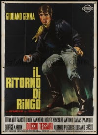 8b146 RETURN OF RINGO Italian 2p 1965 Giuliano Gemma, spaghetti western art by Giorgio Olivetti!