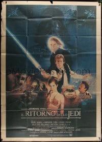 8b149 RETURN OF THE JEDI Italian 2p 1983 George Lucas, Star Wars Episode VI, Kazuhiko Sano art!
