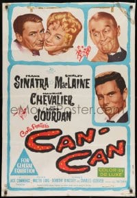 8c704 CAN-CAN Aust 1sh 1960 Frank Sinatra, Shirley MacLaine, Maurice Chevalier & Louis Jourdan!