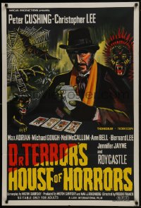 8c718 DR. TERROR'S HOUSE OF HORRORS Aust 1sh 1965 Christopher Lee, cool horror montage art!