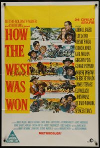 8c730 HOW THE WEST WAS WON Aust 1sh 1964 John Ford, Debbie Reynolds, Gregory Peck & all-star cast!