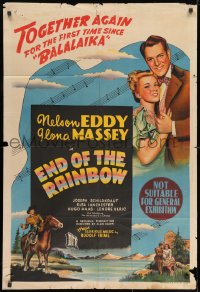 8c747 NORTHWEST OUTPOST Aust 1sh 1947 Nelson Eddy & Massey in a musical western in Old California!