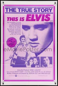 8c761 THIS IS ELVIS Aust 1sh 1981 Elvis Presley rock 'n' roll biography, portrait of The King!