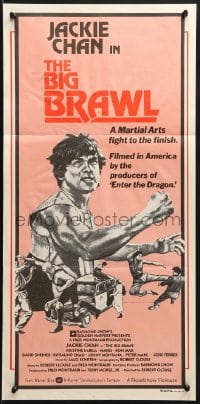 8c796 BIG BRAWL Aust daybill 1980 early Jackie Chan, a martial arts fight to the finish!