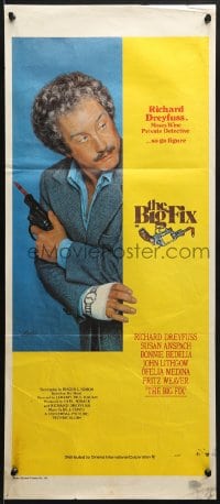 8c797 BIG FIX Aust daybill 1978 great close art of Dreyfuss with crayon in his gun by Lettick!