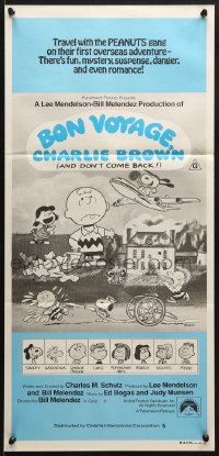 8c798 BON VOYAGE CHARLIE BROWN Aust daybill 1981 Peanuts, Charles M. Schulz art, Snoopy!