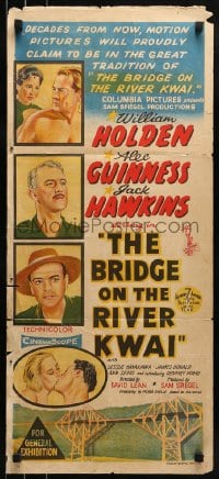 8c799 BRIDGE ON THE RIVER KWAI Aust daybill 1958 William Holden, David Lean classic, art!