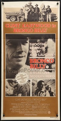 8c800 BRONCO BILLY Aust daybill 1980 Clint Eastwood directs & stars, completely different images!