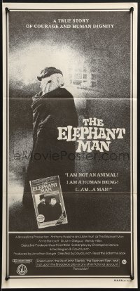 8c832 ELEPHANT MAN Aust daybill 1981 John Hurt, Anthony Hopkins, directed by David Lynch!