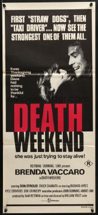 8c863 HOUSE BY THE LAKE Aust daybill 1976 Don Stroud, Brenda Vaccaro, Death Weekend!