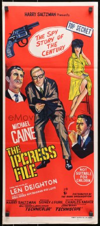 8c870 IPCRESS FILE Aust daybill 1965 Michael Caine in the spy story of the century!