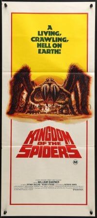 8c878 KINGDOM OF THE SPIDERS Aust daybill 1977 cool different artwork of giant hairy spiders!