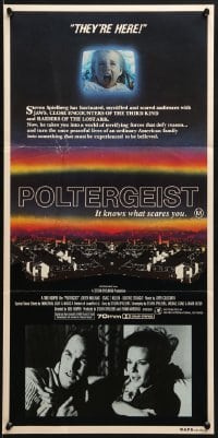 8c918 POLTERGEIST Aust daybill 1982 Tobe Hooper horror classic, they're here, Heather O'Rourke!
