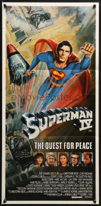 8c960 SUPERMAN IV Aust daybill 1987 great art of super hero Christopher Reeve by Daniel Goozee!