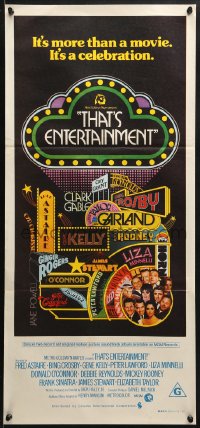 8c968 THAT'S ENTERTAINMENT Aust daybill 1974 classic MGM Hollywood scenes, it's a celebration!