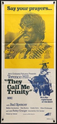 8c969 THEY CALL ME TRINITY Aust daybill 1971 Terence Hill, senor let me blow my own nose please!