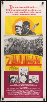 8c999 ZULU DAWN Aust daybill 1980 Burt Lancaster, Peter O'Toole, African adventure, different art!