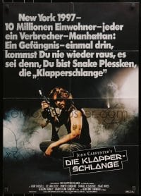8c576 ESCAPE FROM NEW YORK German 1981 John Carpenter, cool different image of Kurt Russell!