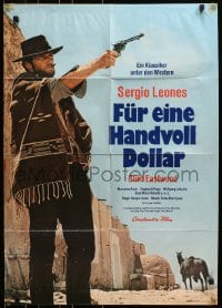 8c583 FISTFUL OF DOLLARS German R1973 introducing the man with no name, Clint Eastwood!
