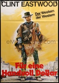 8c584 FISTFUL OF DOLLARS German R1978 the man with no name, Clint Eastwood, art by Renato Casaro!