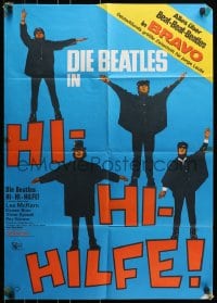 8c603 HELP German R1968 The Beatles, John, Paul, George & Ringo, rock & roll classic, Hi-Hi-Hilfe!