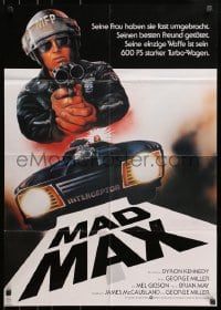 8c623 MAD MAX German 1980 different art of cop Mel Gibson, George Miller Australian action classic!