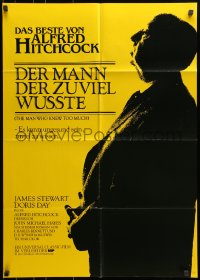 8c628 MAN WHO KNEW TOO MUCH German R1983 Jimmy Stewart, Doris Day, profile of Alfred Hitchcock!