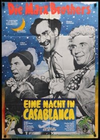 8c634 NIGHT IN CASABLANCA German 1977 wacky image of The Marx Brothers, Groucho, Chico & Harpo!