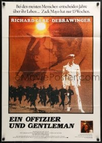 8c636 OFFICER & A GENTLEMAN German 1982 Richard Gere & Debra Winger in love & in the U.S. Navy!