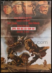 8c637 ONCE UPON A TIME IN THE WEST German R1970s Leone, art of Cardinale, Fonda, Bronson & Robards!