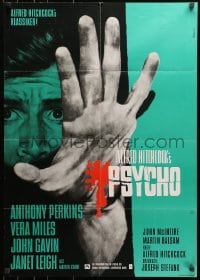 8c644 PSYCHO German R1972 different art of Anthony Perkins by Lutz Peltzer, Alfred Hitchcock!