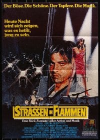 8c664 STREETS OF FIRE German 1984 Michael Pare, Diane Lane, rock 'n' roll, directed by Walter Hill!