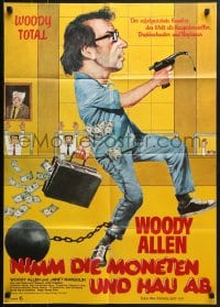8c666 TAKE THE MONEY & RUN German R1981 director & star Woody Allen on chain gang, different!