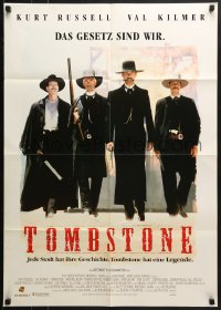 8c671 TOMBSTONE German 1994 Kurt Russell as Wyatt Earp, Val Kilmer as Doc Holliday