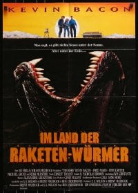 8c673 TREMORS German 1990 Kevin Bacon, Fred Ward, great sci-fi horror image of monster worm!