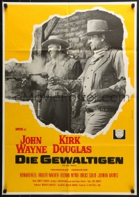 8c677 WAR WAGON German 1967 cowboys John Wayne & Kirk Douglas, armored stagecoach!