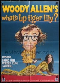 8c678 WHAT'S UP TIGER LILY German 1981 wacky Woody Allen Japanese spy spoof, different art by Morf!