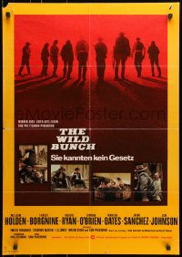 8c681 WILD BUNCH German R1973 Sam Peckinpah cowboy classic, stars walking towards sunset!
