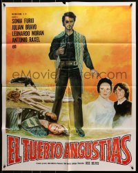 8c364 EL TUERTO ANGUSTIAS Mexican poster 1974 art of the one-eyed man who anguishes!