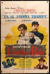 8c371 LA CAPTURA DE CHUCHO EL ROTO Mexican poster 1961 The Capture of Chucho el Roto, 3 chapters!